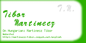 tibor martinecz business card